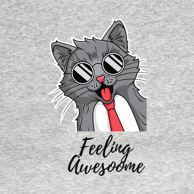 Cat feeling awesome design by Purrfect Shop